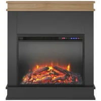 Mateo Electric Fireplace in Black by DOREL HOME FURNISHINGS