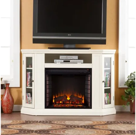 Oldham Convertible Media Fireplace in Ivory by SEI Furniture