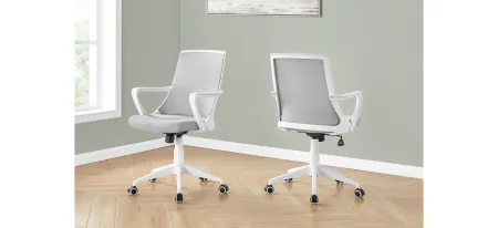 Miriam Office Chair in White by Monarch Specialties