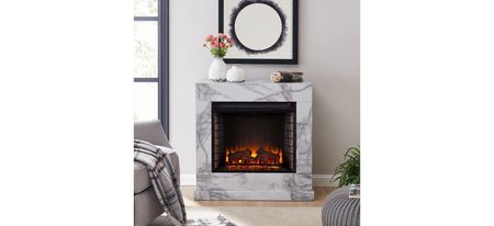 Stapleford Electric Fireplace in White by SEI Furniture