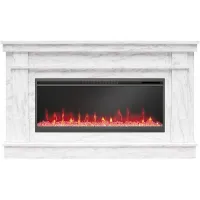 Montvale Electric Fireplace in White marble by DOREL HOME FURNISHINGS