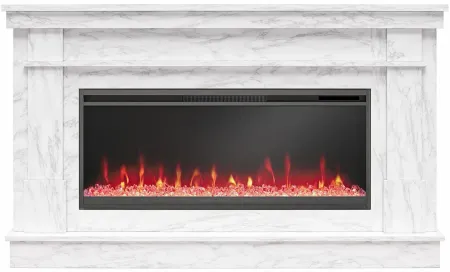 Montvale Electric Fireplace in White marble by DOREL HOME FURNISHINGS