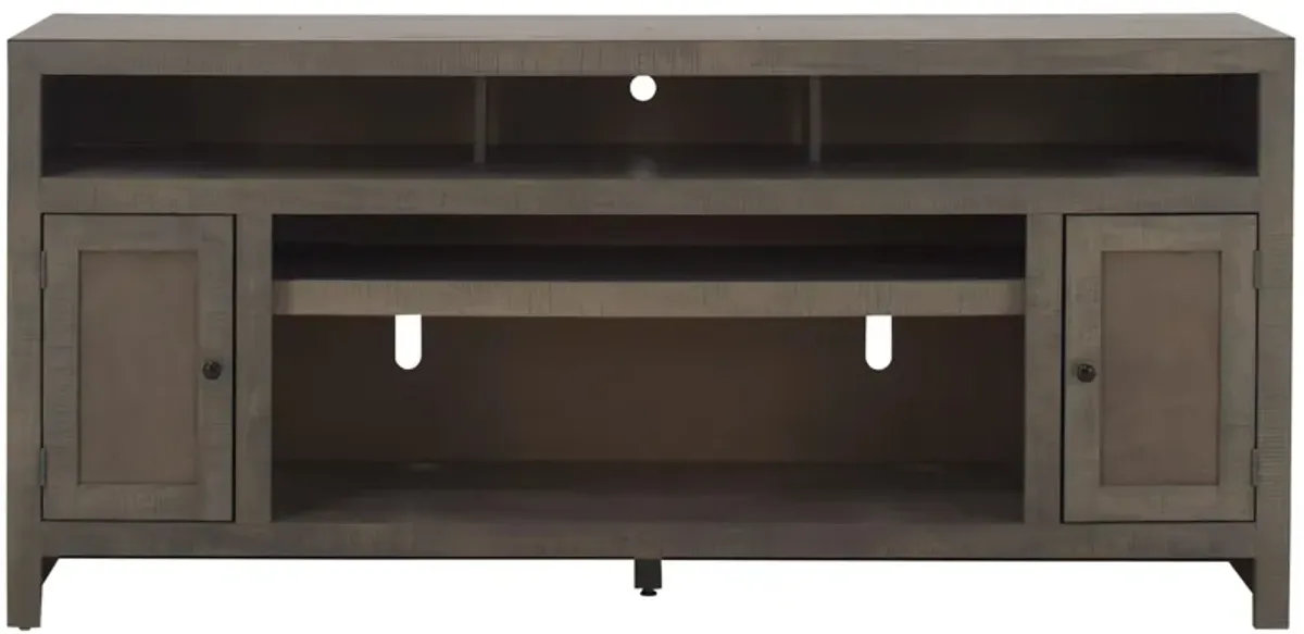 Warren 72" TV Console in Rain Gray by Golden Oak