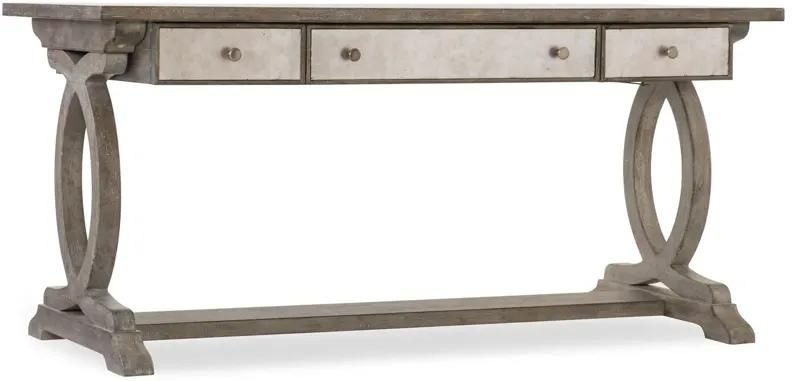 Galactic Trestle Writing Desk in White Oak/Mirrored by Hooker Furniture