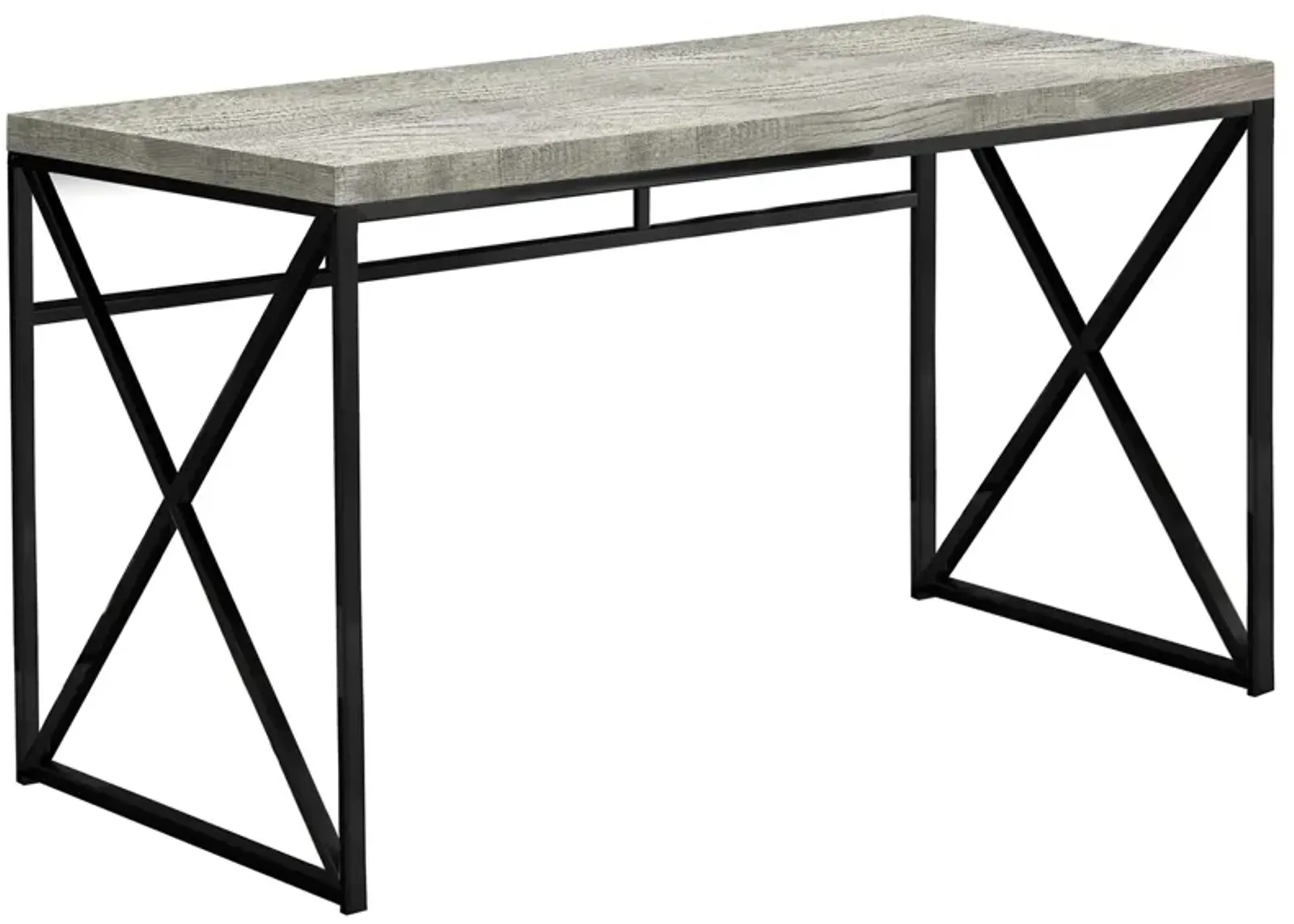 Chiara Computer Desk in GRAY BLACK METAL by Monarch Specialties