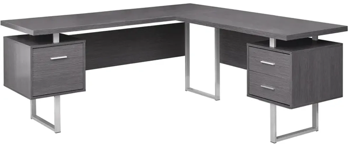 Jojo 70" Computer Desk in GRAY by Monarch Specialties