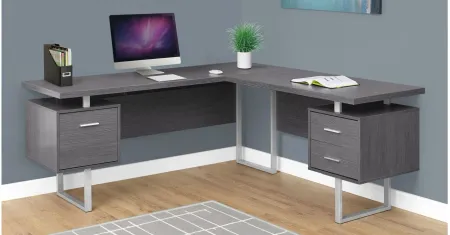 Jojo 70" Computer Desk in GRAY by Monarch Specialties