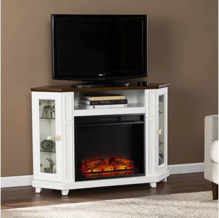 Tadley Electric Media Fireplace in White by SEI Furniture
