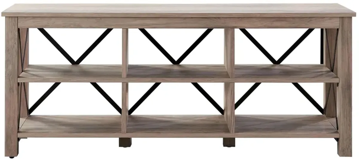 Sawyer 58" Oak TV Stand in Gray Oak by Hudson & Canal