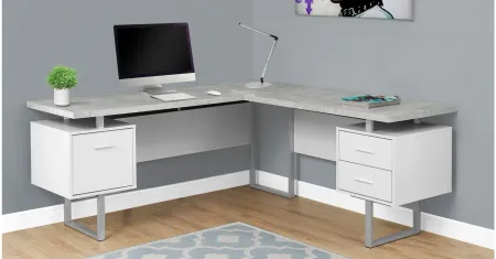 Jojo 70" Computer Desk in White by Monarch Specialties