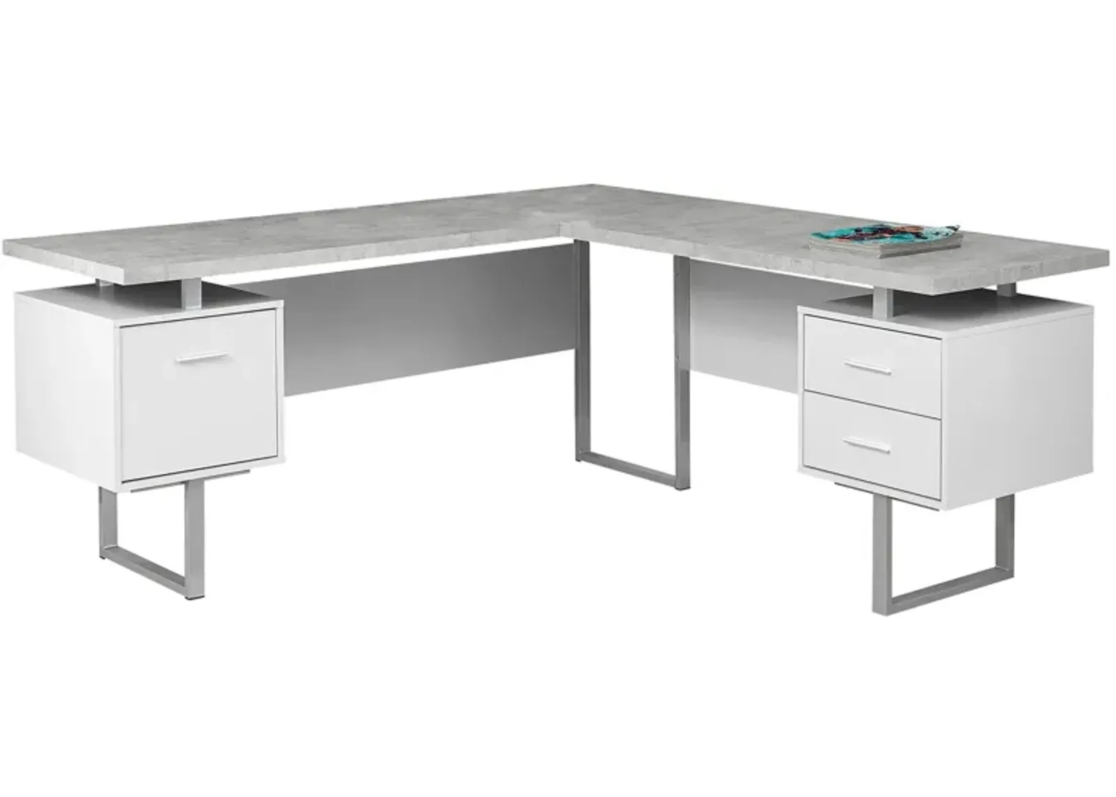 Jojo 70" Computer Desk in White by Monarch Specialties