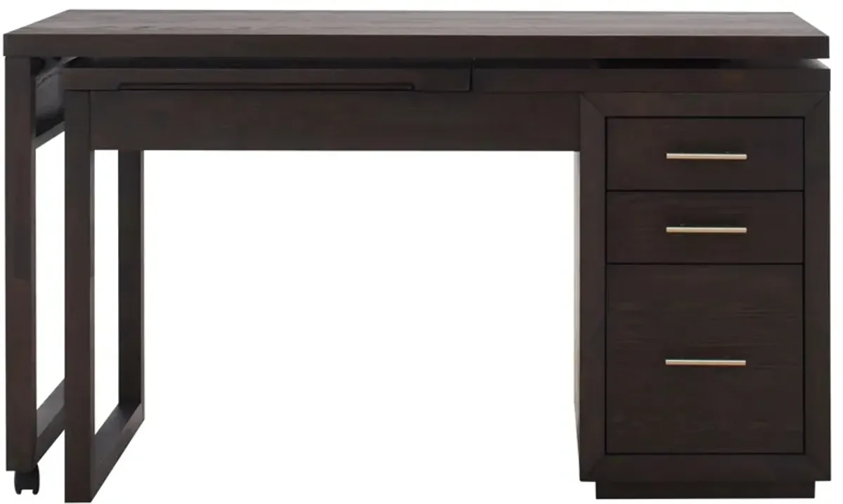 Winfield Swivel Lift-Top L-Desk in Umber by Riverside Furniture