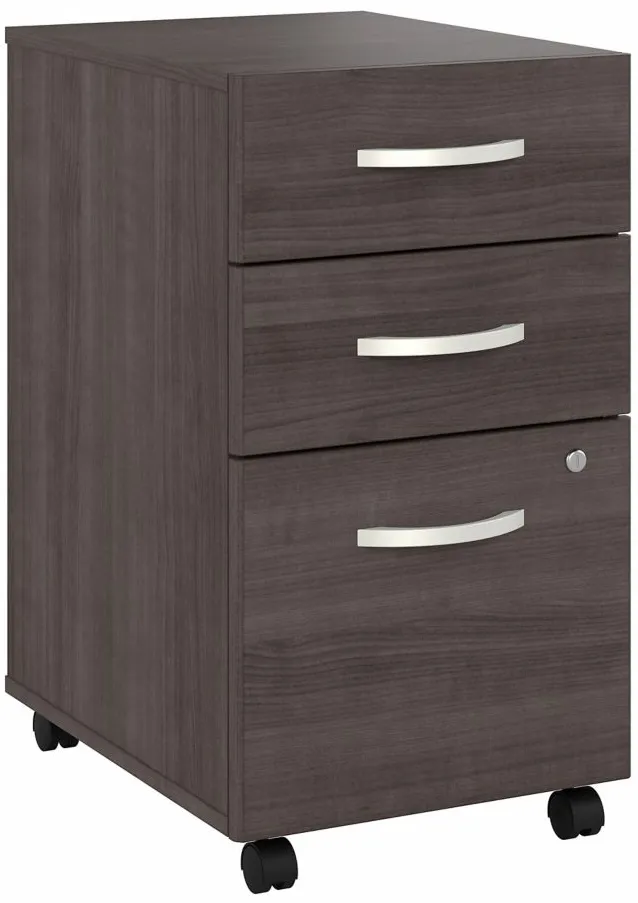 Steinbeck 3 Drawer Mobile File Cabinet in Storm Gray by Bush Industries