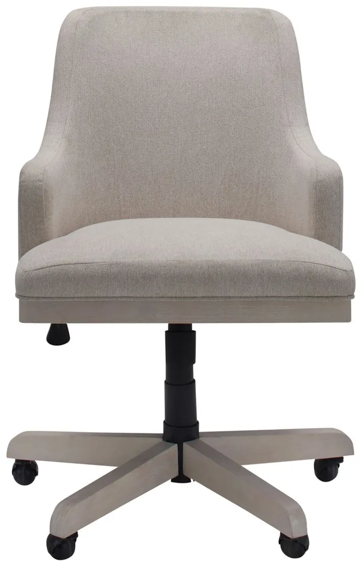Caspian Upholstered Desk Chair in Ivory by Riverside Furniture