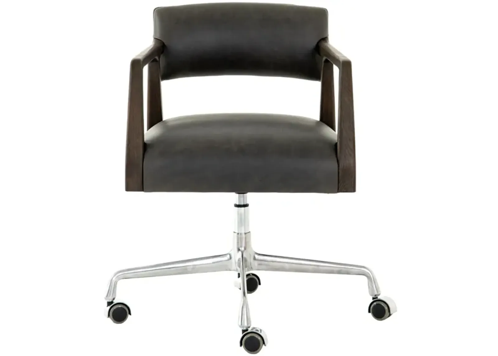 Abbott Desk Chair in Chaps Ebony by Four Hands