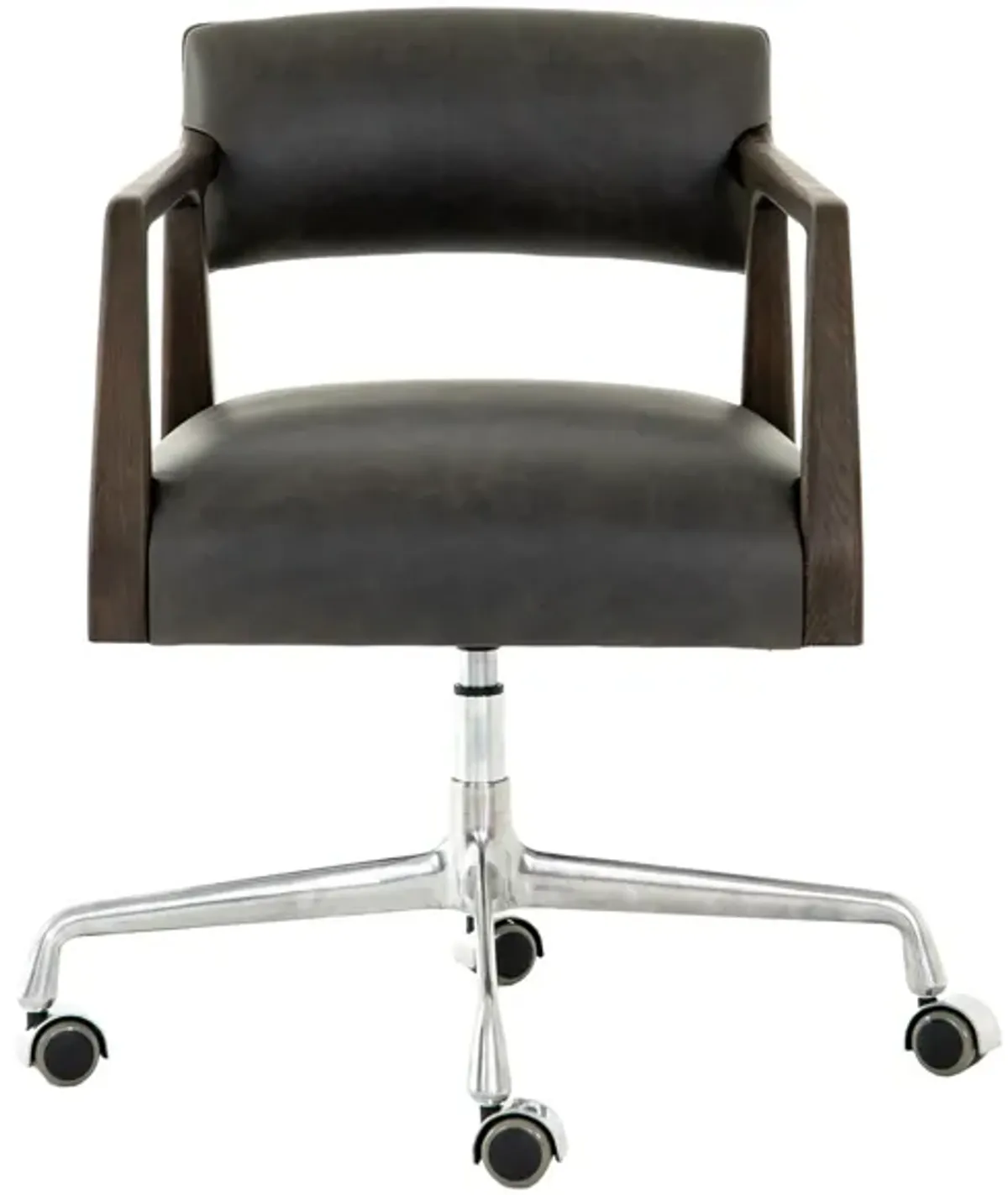 Abbott Desk Chair in Chaps Ebony by Four Hands