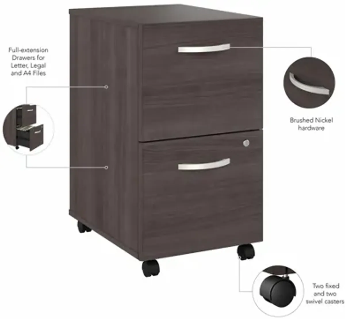 Steinbeck 2 Drawer Mobile File Cabinet