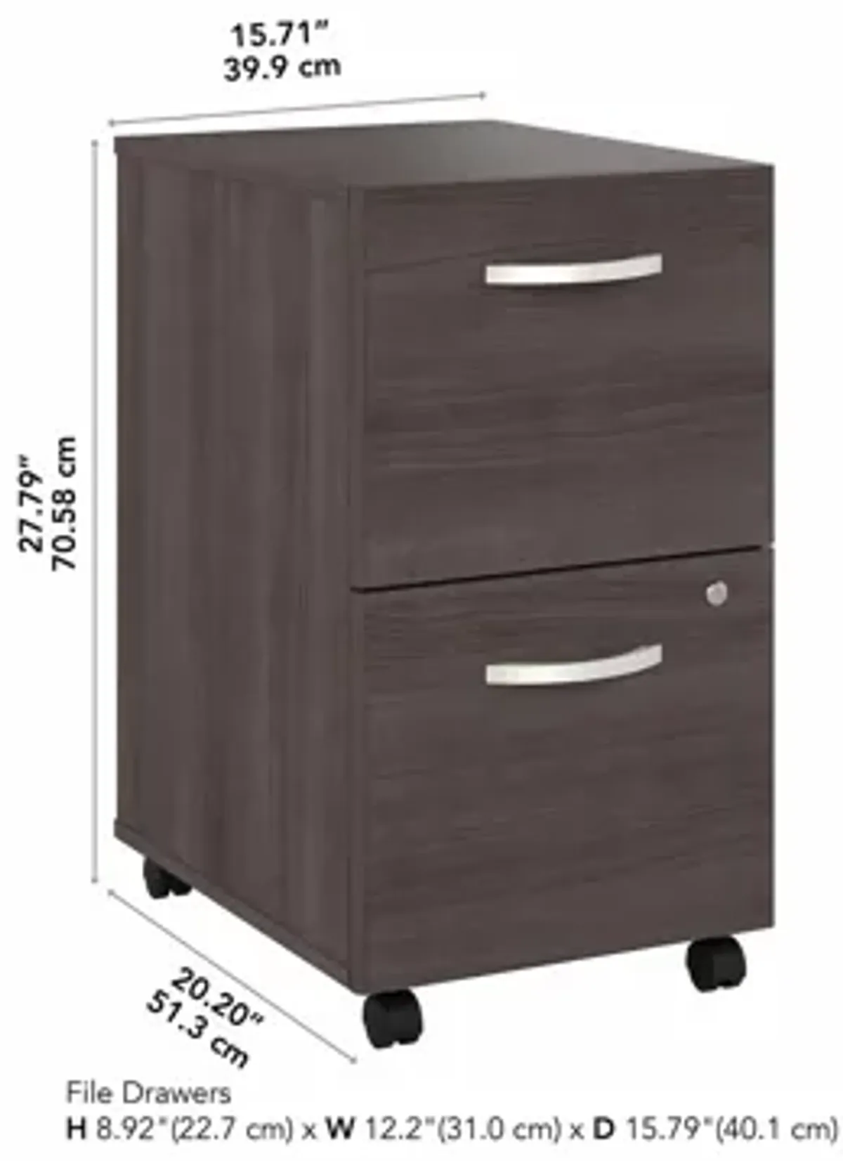 Steinbeck 2 Drawer Mobile File Cabinet