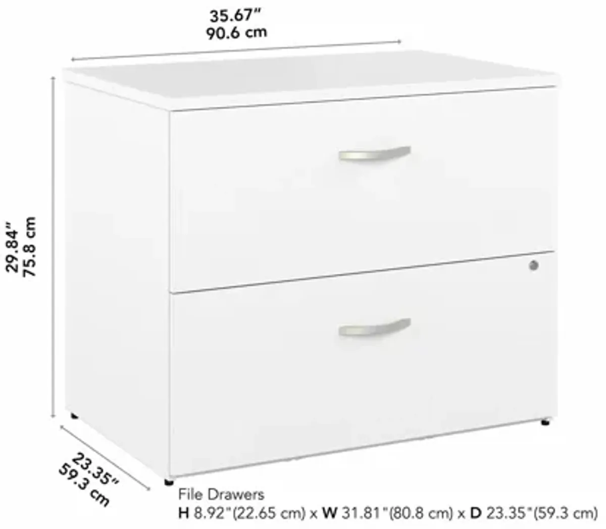 Steinbeck 2 Drawer Lateral File Cabinet