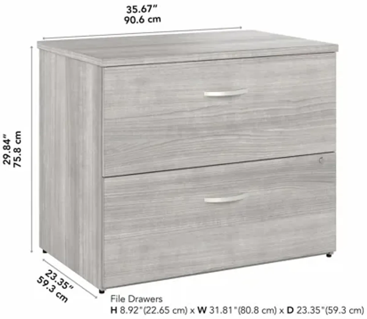 Steinbeck 2 Drawer Lateral File Cabinet