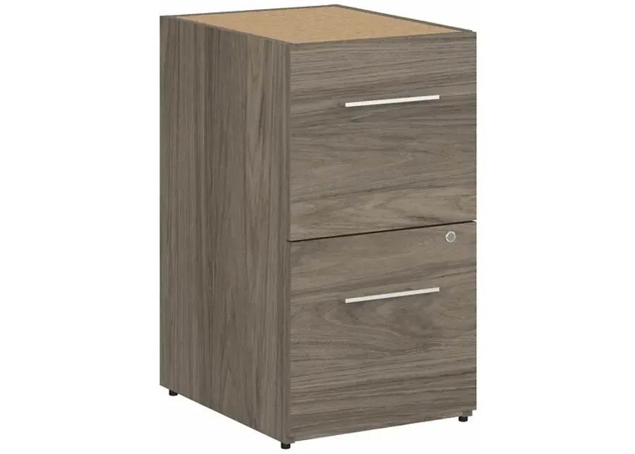 Office 500 16W 2 Drawer File Cabinet in Modern Hickory by Bush Industries