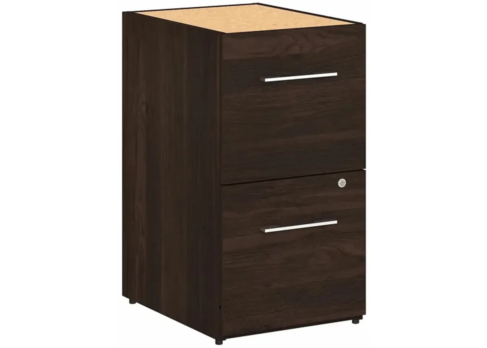 Office 500 16W 2 Drawer File Cabinet in Black Walnut by Bush Industries