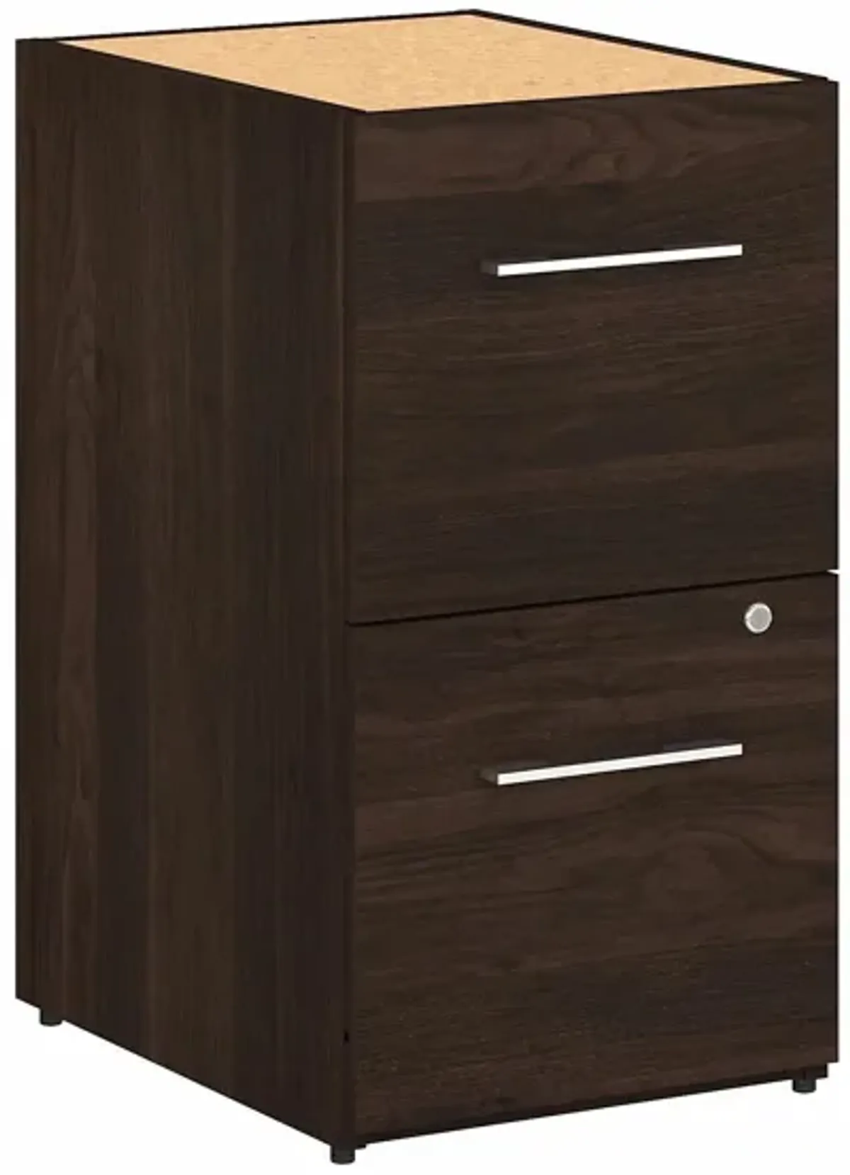 Office 500 16W 2 Drawer File Cabinet in Black Walnut by Bush Industries