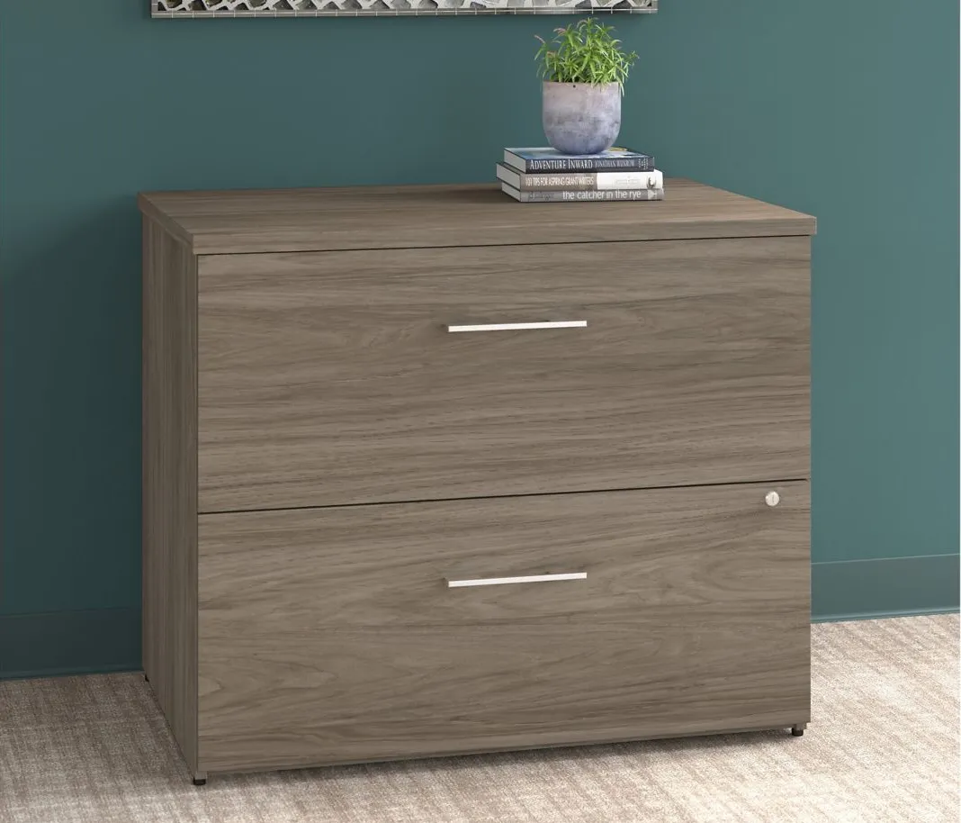 Office 500 36W 2 Drawer Lateral File Cabinet in Modern Hickory by Bush Industries