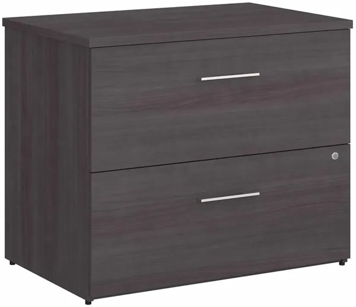 Office 500 36W 2 Drawer Lateral File Cabinet in Storm Gray by Bush Industries