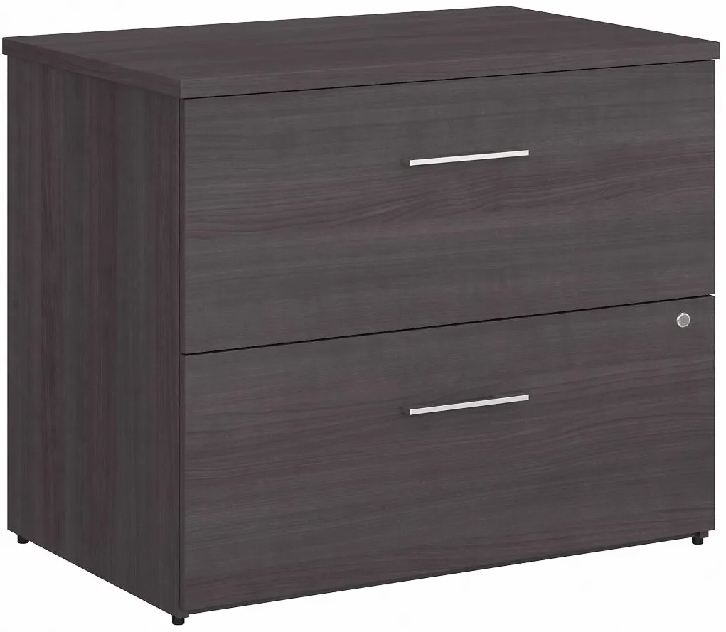 Office 500 36W 2 Drawer Lateral File Cabinet in Storm Gray by Bush Industries