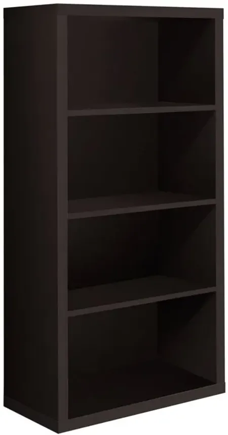 Calliope Bookcase with Adjustable Shelves in Espresso by Monarch Specialties