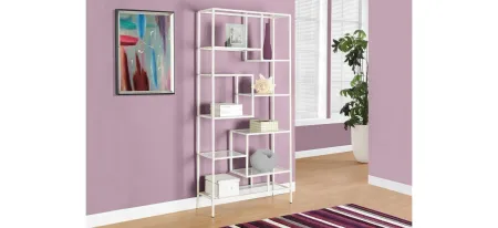 Estella Bookcase in White by Monarch Specialties