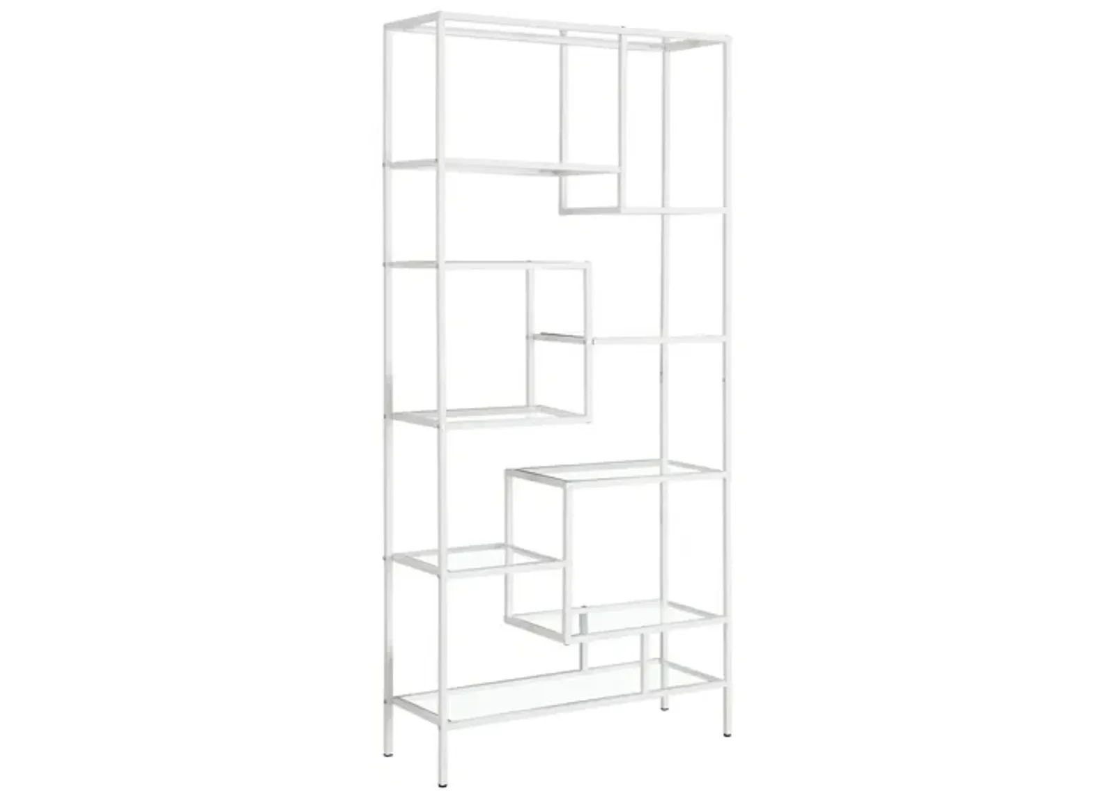 Estella Bookcase in White by Monarch Specialties