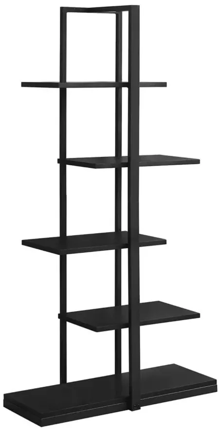 Livia Metal Bookcase in Black by Monarch Specialties
