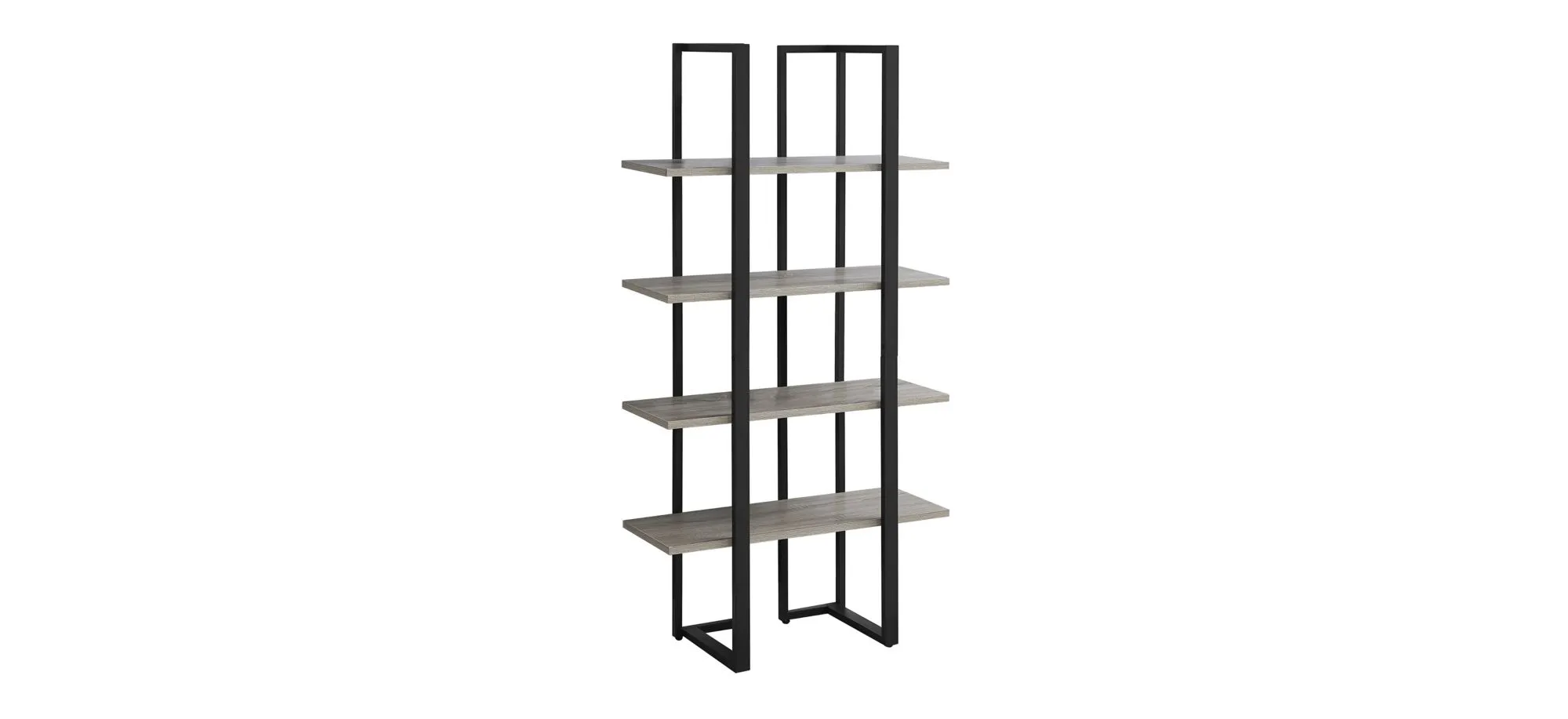 Mabel Metal Bookcase in Dark Taupe by Monarch Specialties