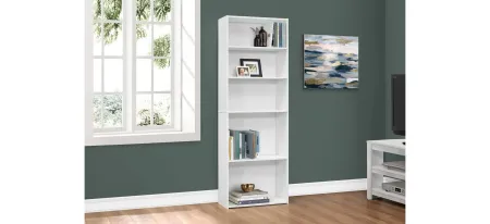 Onyx Bookcase in White by Monarch Specialties