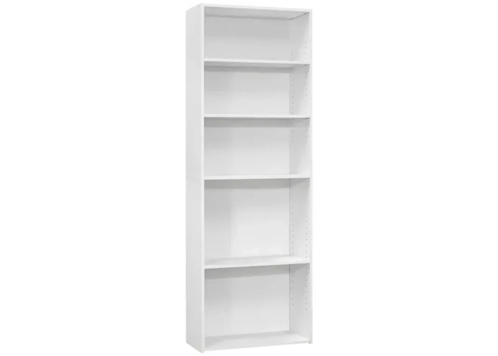 Onyx Bookcase in White by Monarch Specialties