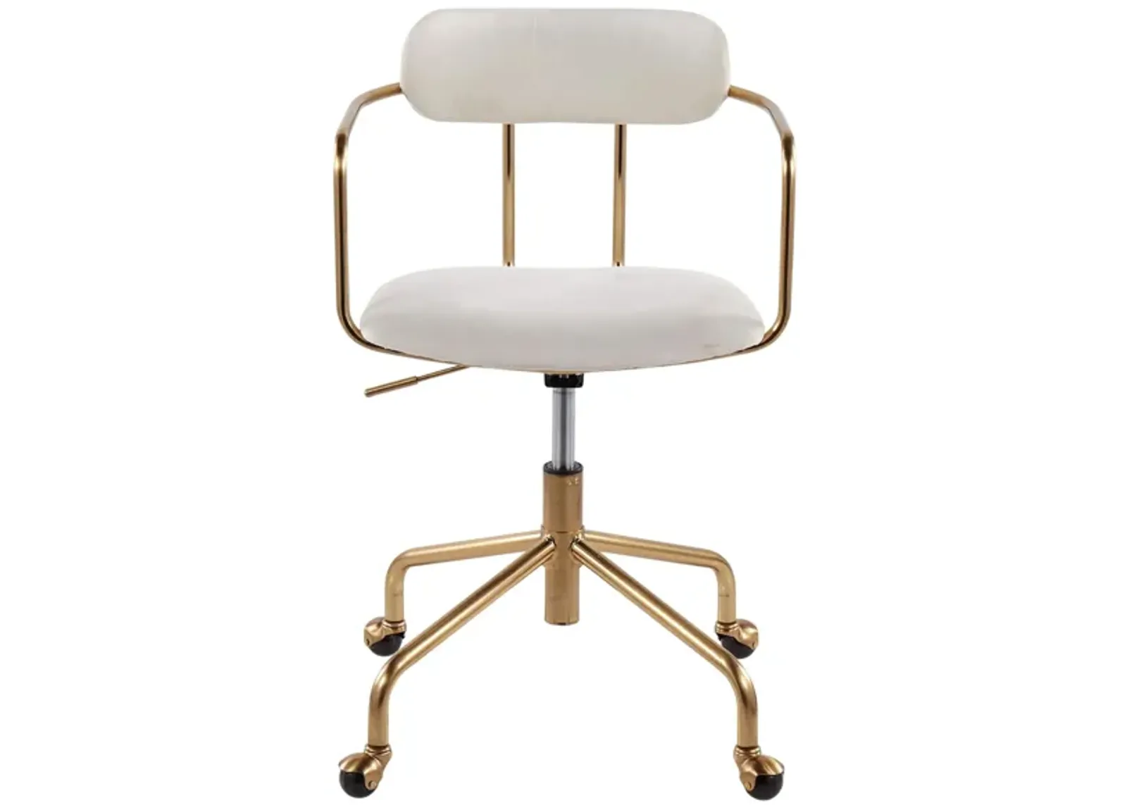 Demi Desk Chair in Gold, Cream by Lumisource