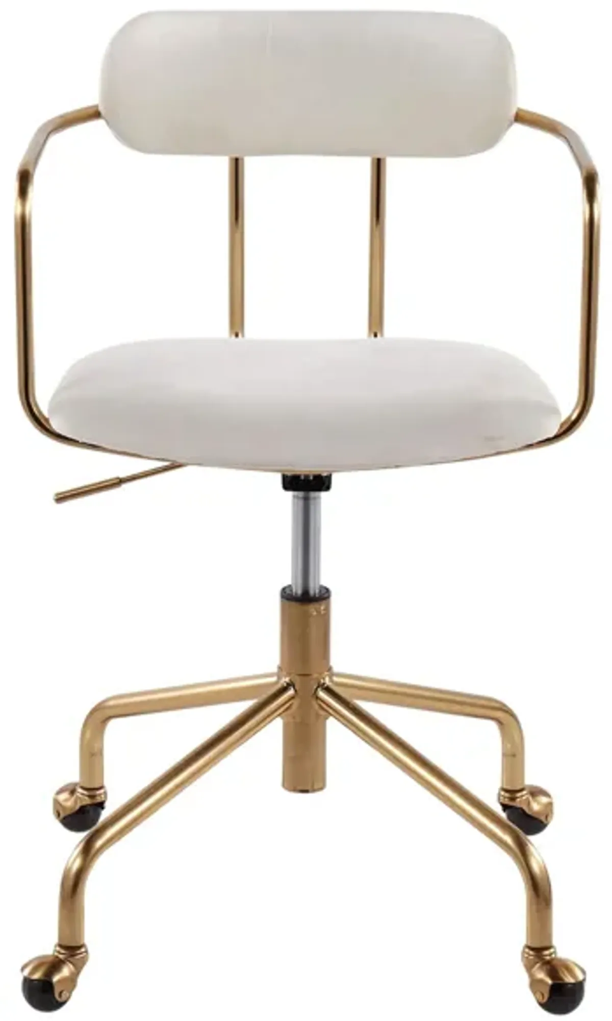 Demi Desk Chair in Gold, Cream by Lumisource