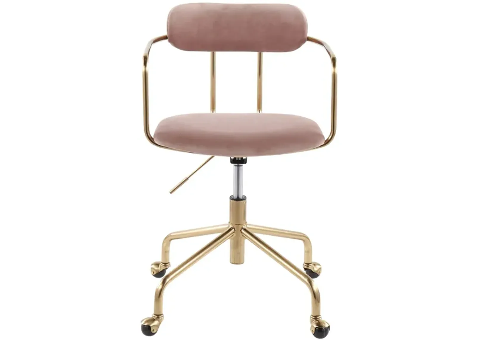 Demi Desk Chair in Gold, Pink by Lumisource