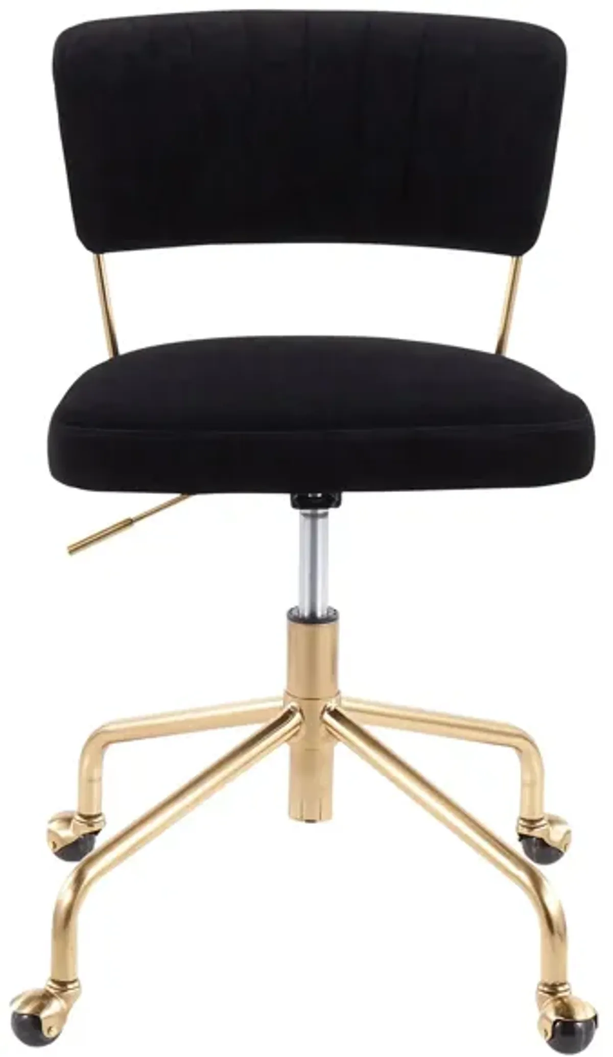 Tania Desk Chair in Gold, Black by Lumisource