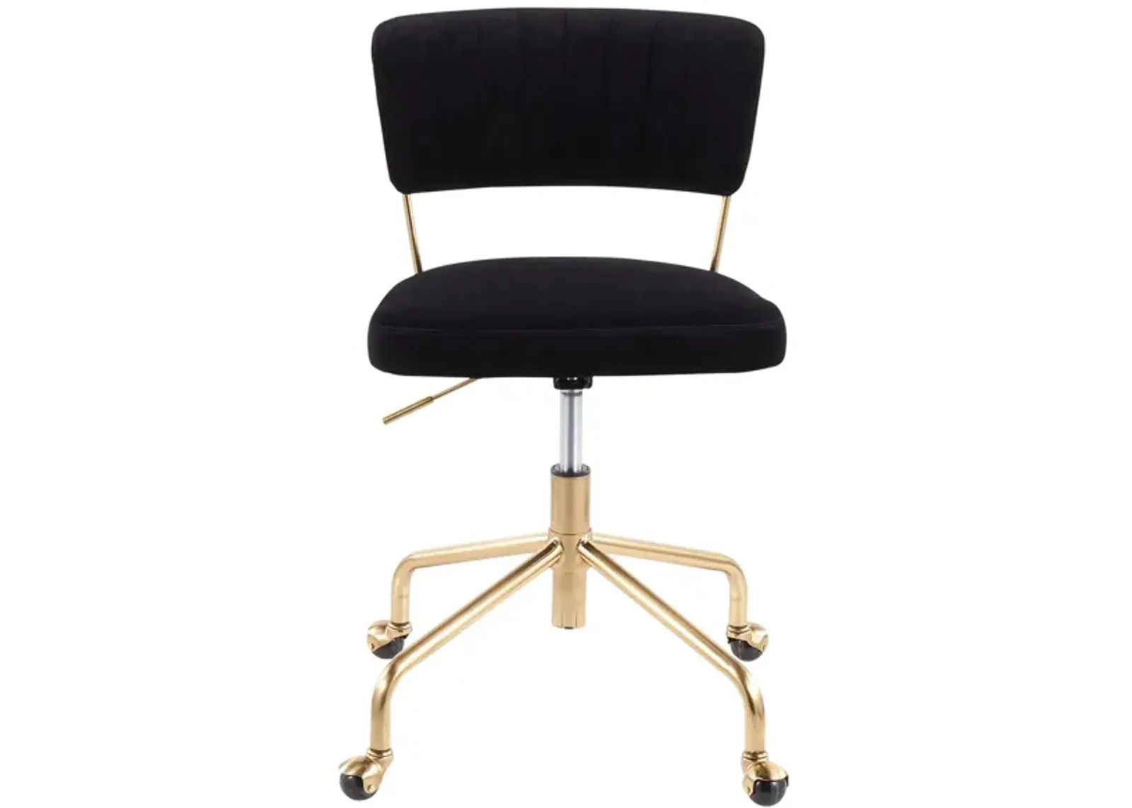 Tania Desk Chair in Gold, Black by Lumisource