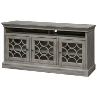 Felicity Rustic 60" Three Door TV Console in Subtle gray finish by Martin Furniture