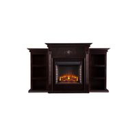 Bruton Electric Fireplace w/ Bookcases in Black by SEI Furniture