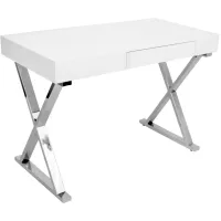Luster Writing Desk in White by Lumisource