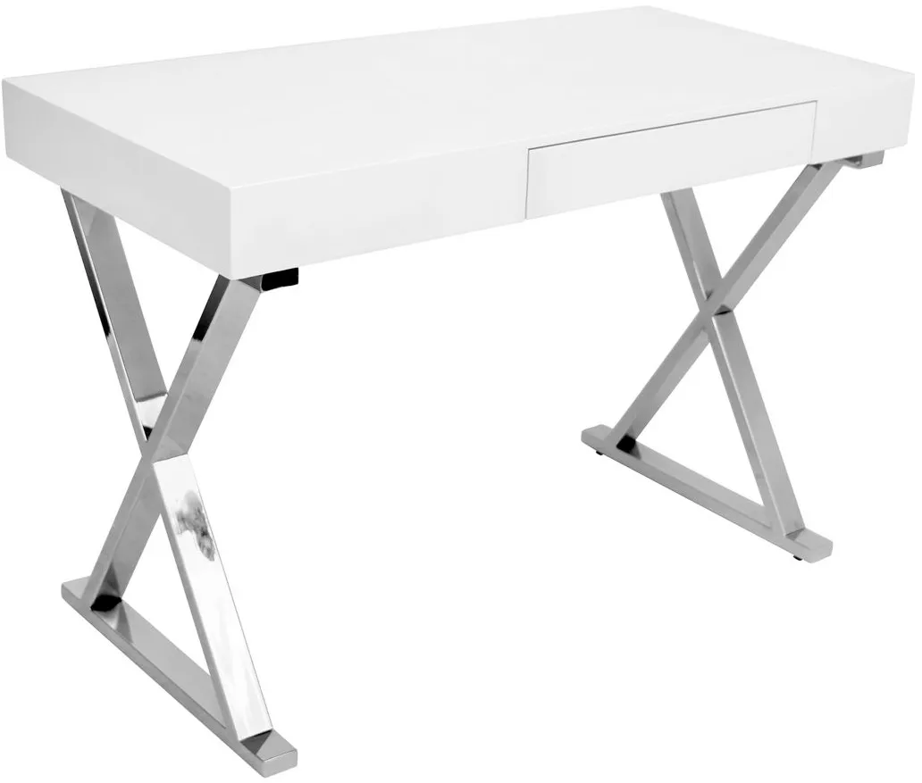 Luster Writing Desk in White by Lumisource