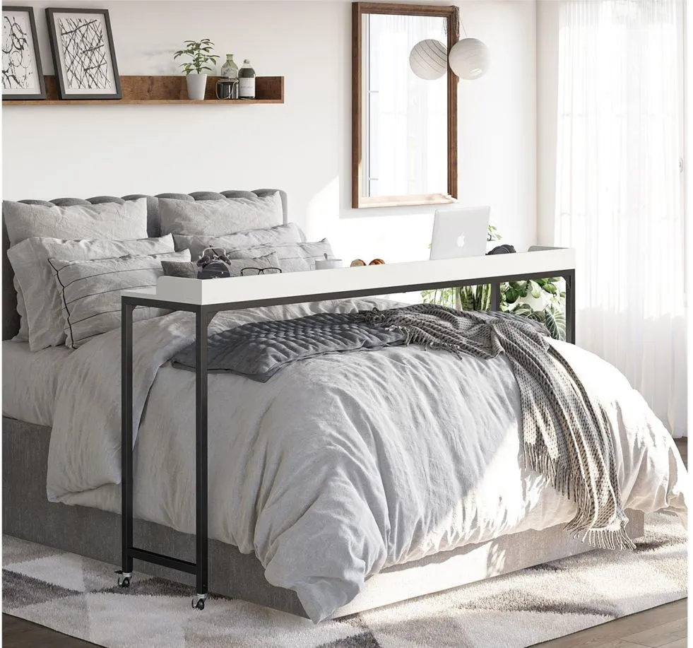 Park Hill Over-The-Bed Desk in White by DOREL HOME FURNISHINGS