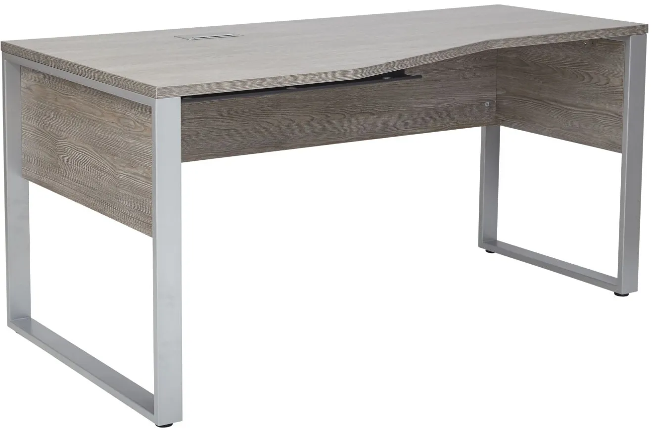 Kalmar Angular Desk in Grey by Unique Furniture