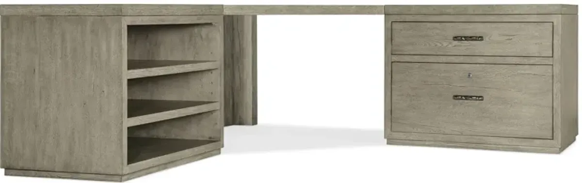 Linville Falls Corner Desk w/ Lateral File and Shelves