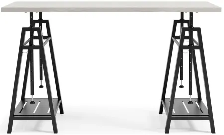 Bayflynn Adjustable Desk in White/Black by Ashley Express